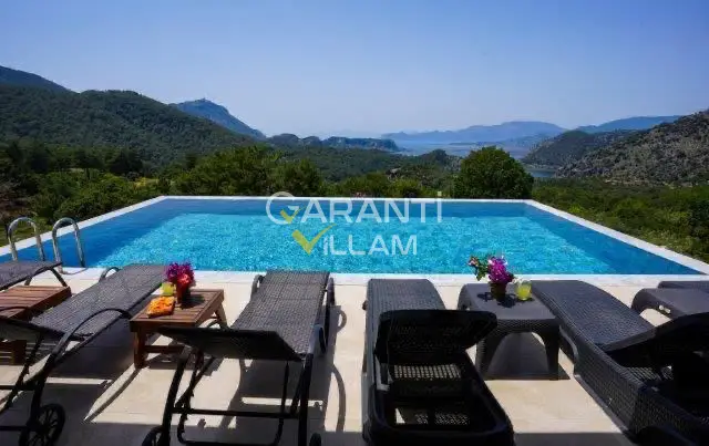 VILLA-15478, Ortaca Dalyan 8 Kişilik Deniz Manzaralı Kiralık Villa | Garanti Villam
