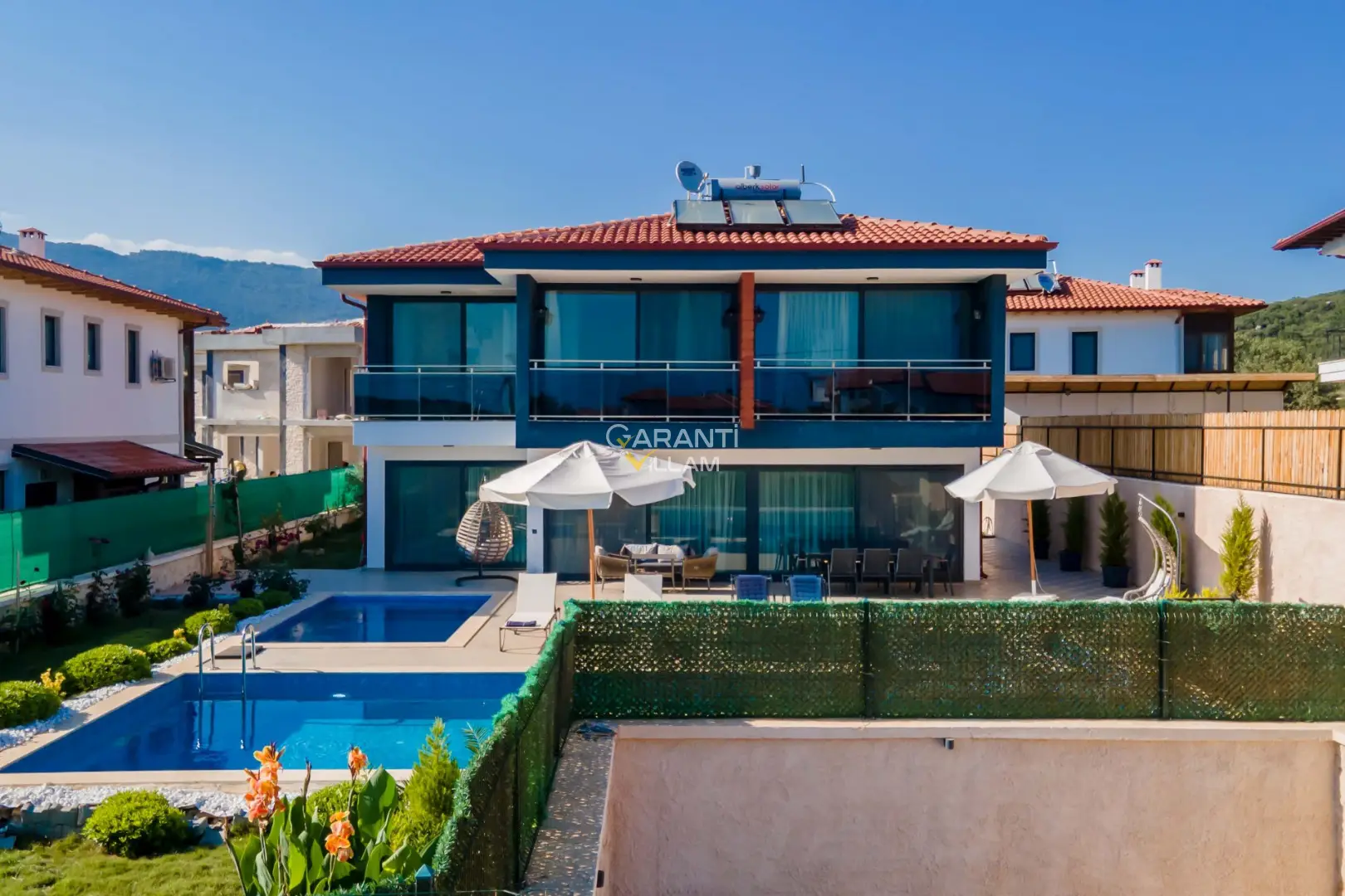 VILLA-11828, Kaş Çukurbağ 8 Kişilik Jakuzili Kiralık Villa | Garanti Villam