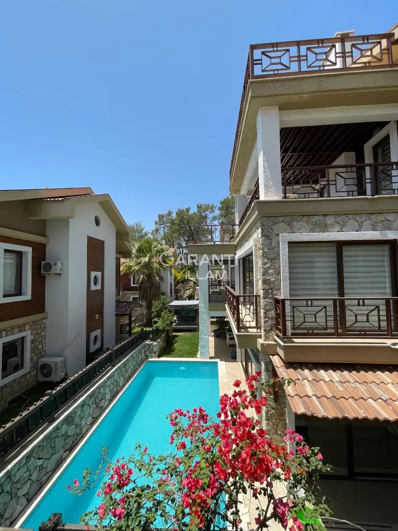 VILLA-12044, Fethiye Göcek’te 8 Kişilik Merkezde Özel Havuzlu Kiralık Villa | Garanti Villam