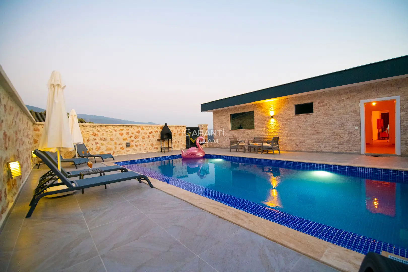 VILLA-13391, Kalkan Çavdır 6 Kişilik Jakuzili Kiralık Villa | Garanti Villam