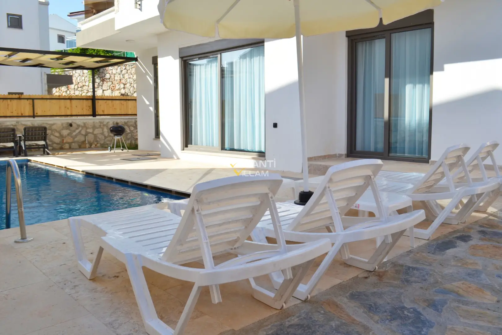 VILLA-14257, Kaş Çukurbağ 8 Kişilik Kalabalık Ailelere Uygun Kiralık Villa| Garanti Villam