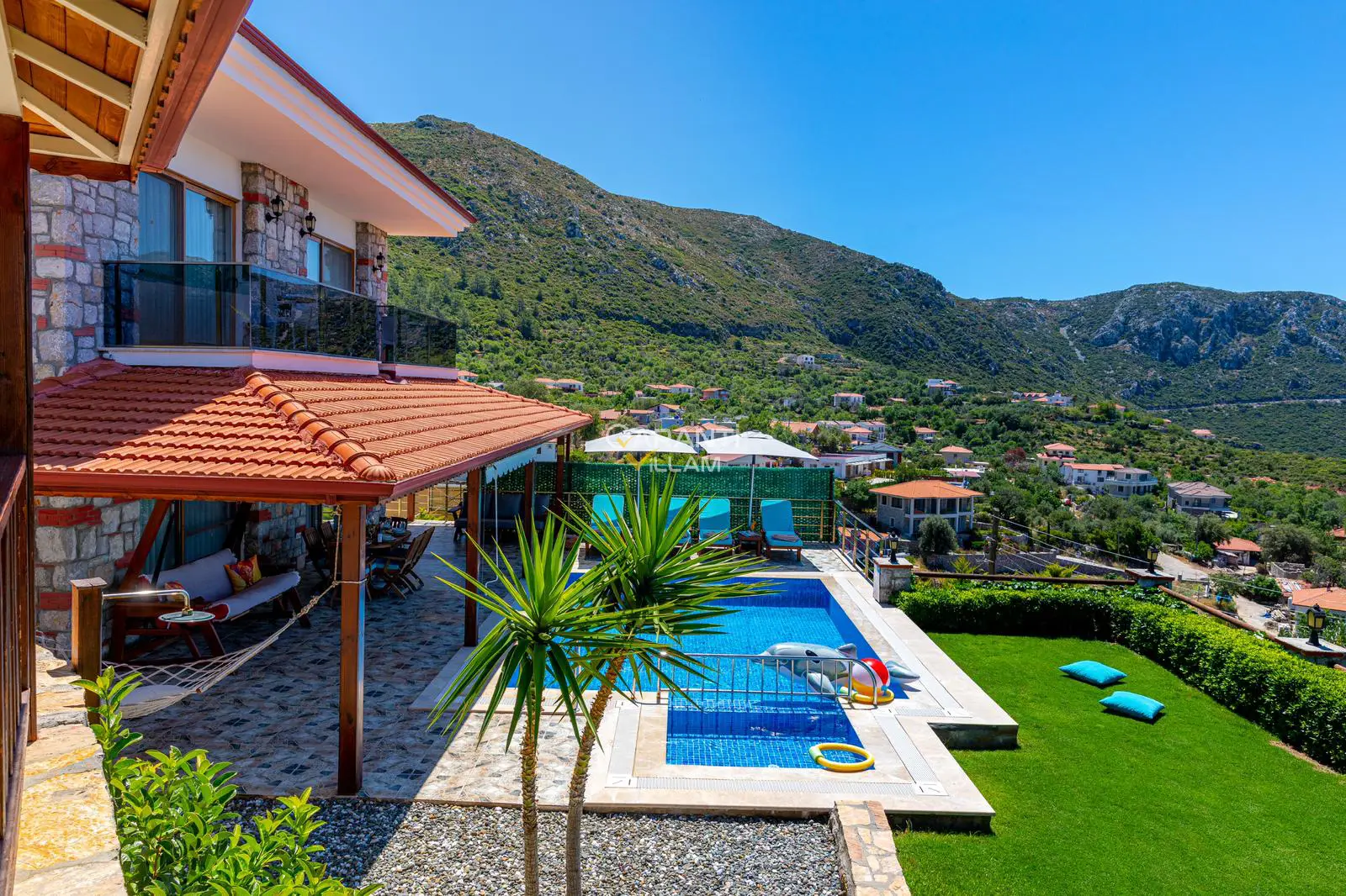 VILLA-14914, Marmaris Söğüt 4 Kişilik Deniz Manzaralı Kiralık Villa | Garanti Villam