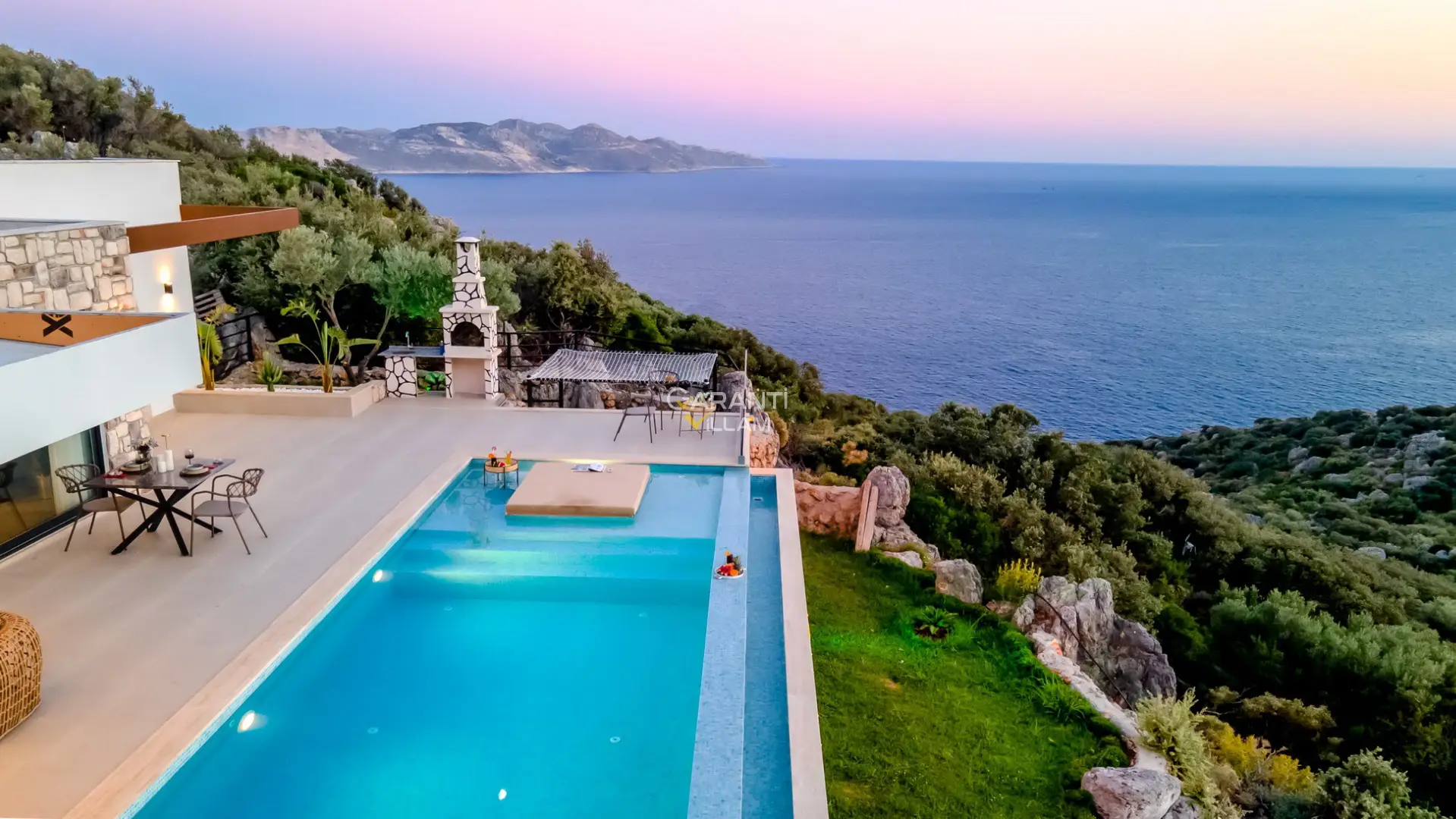 VILLA-16143, Kaş Gökseki 2 Kişilik Deniz Manzaralı Lüks Kiralık Villa  | Garanti Villam