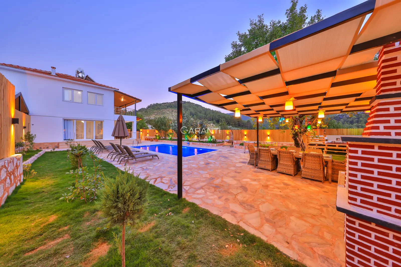 VILLA-16400, Kalkan Hacıoğlan 10 Kişilik Jakuzili Kiralık Villa | Garanti Villam