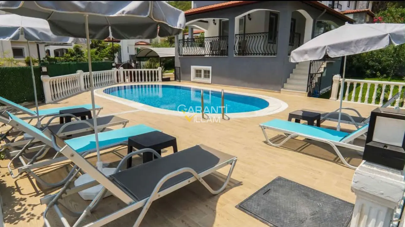 VILLA-, Fethiye Ovacık 6 Kişilik 3 Odalı Kiralık Villa | Garanti Villam