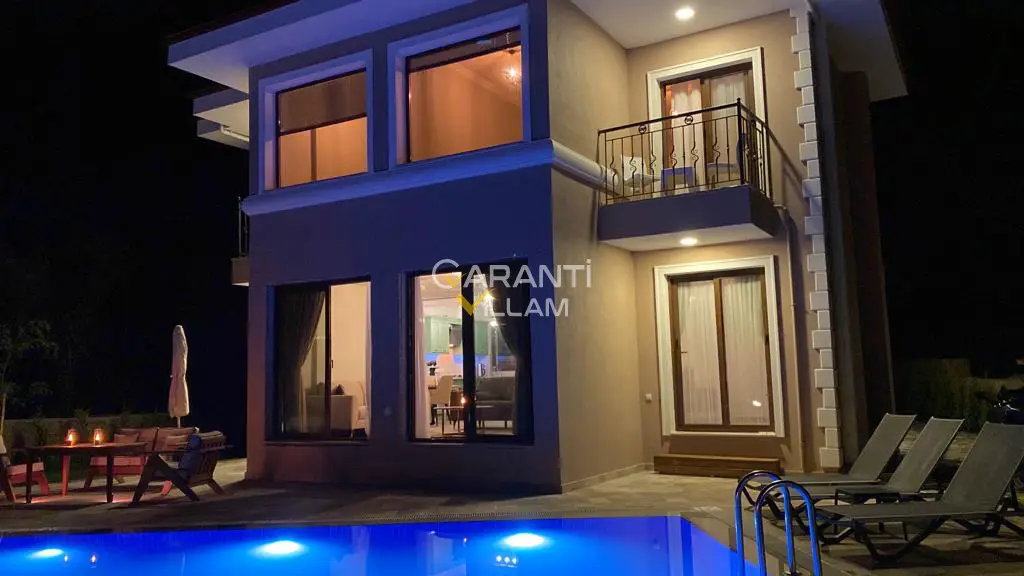 VILLA-12688, Marmaris Söğüt 4 Kişilik Jakuzili Kiralık Villa| Garanti Villam
